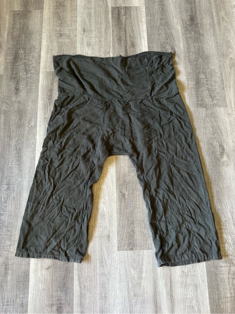 Thai Fisherman Pants Black Wrap Tie Waist Wide Leg Harem Boho Unisex Yoga